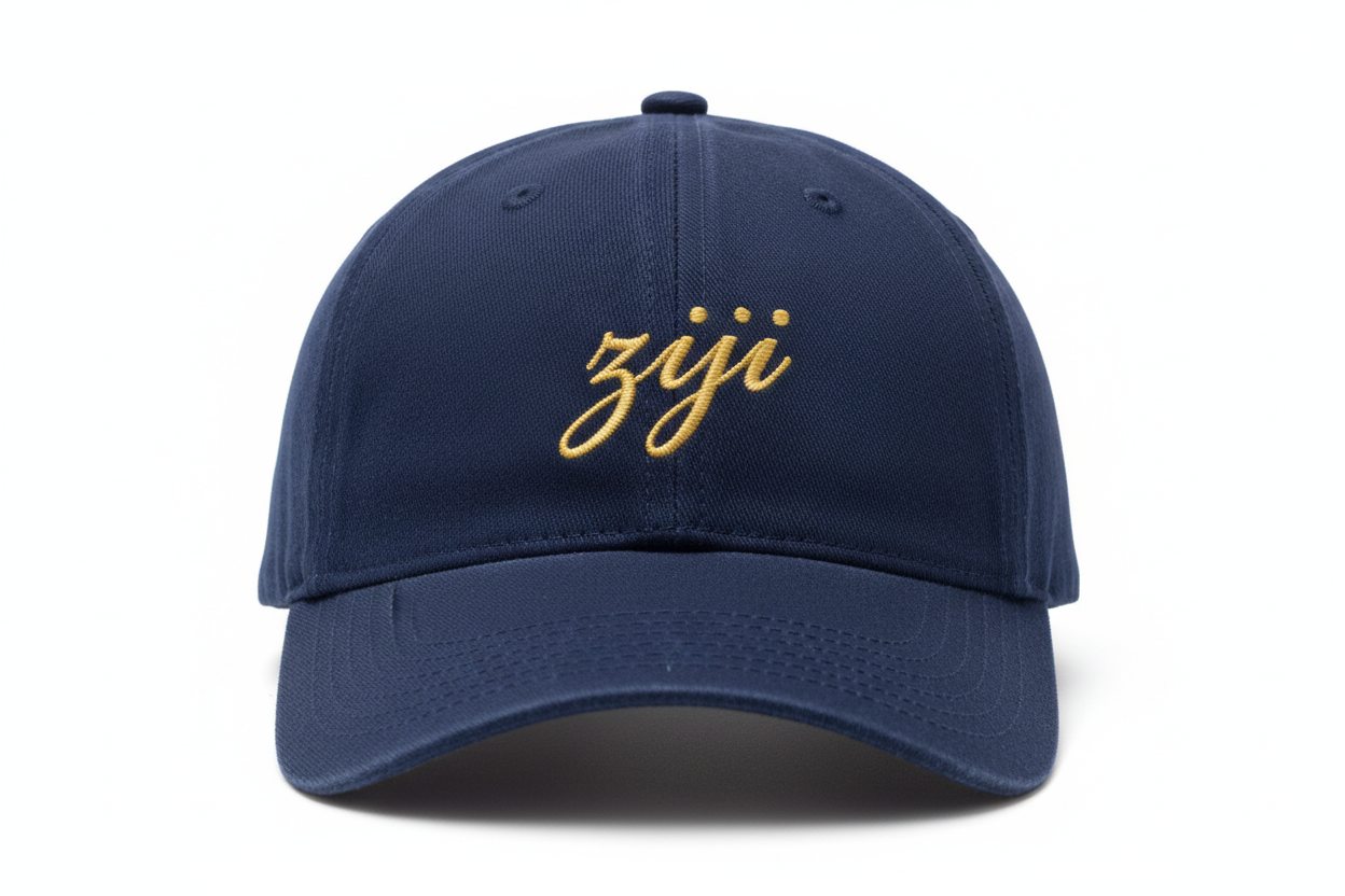 Navy Blue and gold Hat